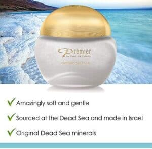 Rich Dead Sea minerals Aromatic Salt Scrub for luxurious skincare, sourced from the Dead Sea in Israel, promotes softness and gentle exfoliation. Perfect for healthy, radiant skin.
