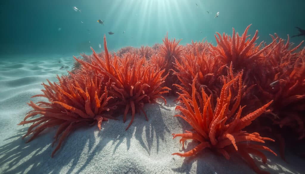 red algae marine skincare ingredient close up