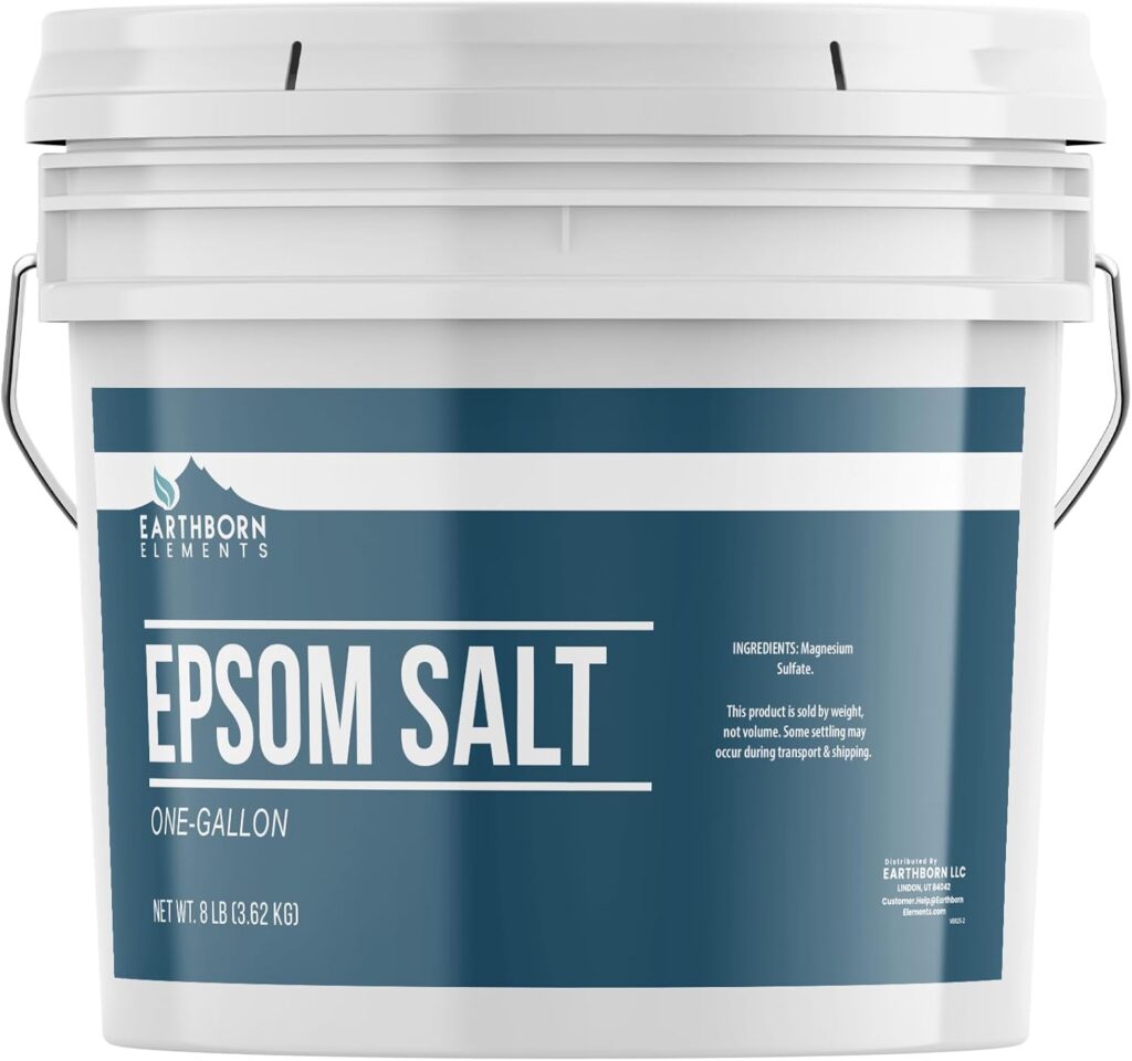 Epsom Salt, 8 lb, Unscented, Magnesium Sulfate, Resealable Bucket