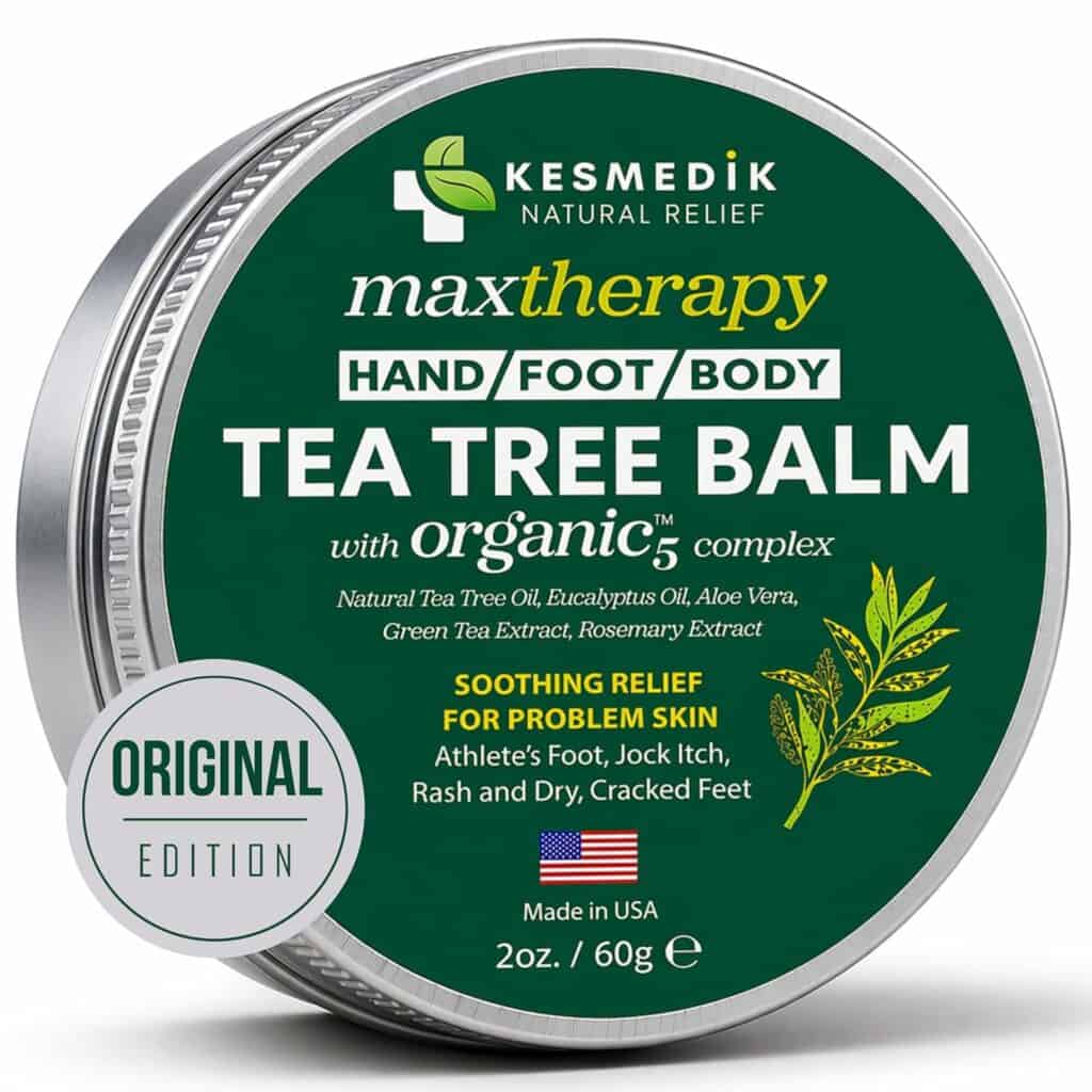 KESMEDIK Tea Tree Oil Balm for Skin, Soothes Itching, Rashes & Dry Skin